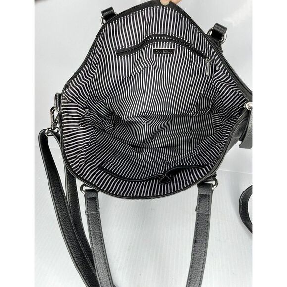 Giani Bernini Black Leather Hand Bag Pebbled Leather Good Used Condition - Picture 2 of 8